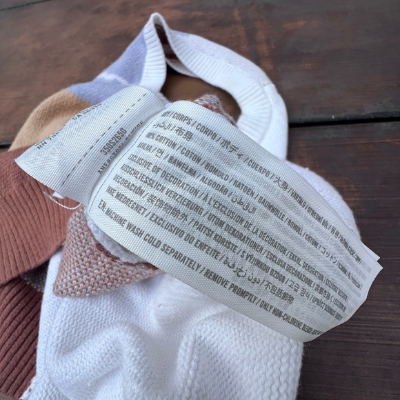 Hollister Women's V-Neck Sweater - White, Blue, Brown - Picture 5 of 5